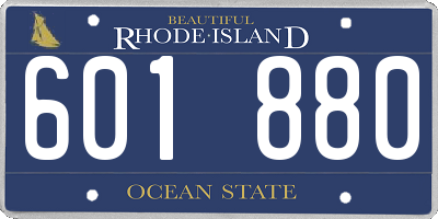 RI license plate 601880