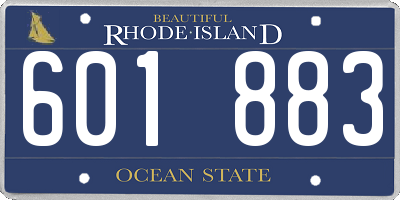 RI license plate 601883
