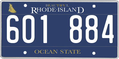 RI license plate 601884