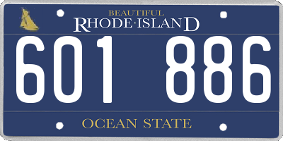 RI license plate 601886