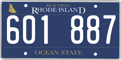 RI license plate 601887