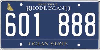 RI license plate 601888