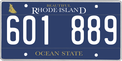 RI license plate 601889