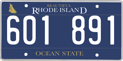 RI license plate 601891