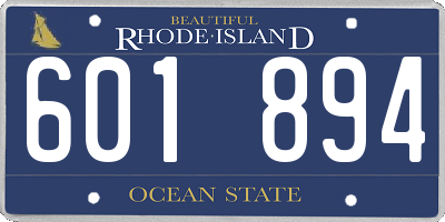 RI license plate 601894