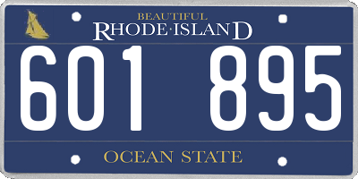 RI license plate 601895