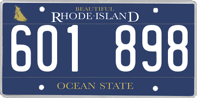 RI license plate 601898
