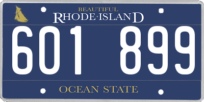 RI license plate 601899
