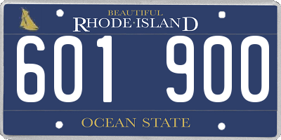 RI license plate 601900