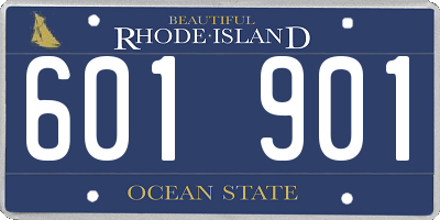 RI license plate 601901