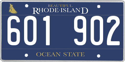 RI license plate 601902