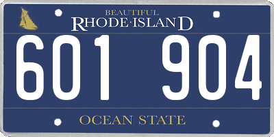 RI license plate 601904