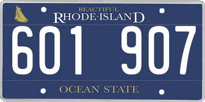 RI license plate 601907