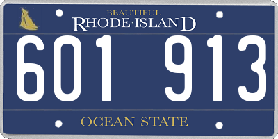 RI license plate 601913