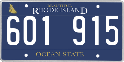 RI license plate 601915