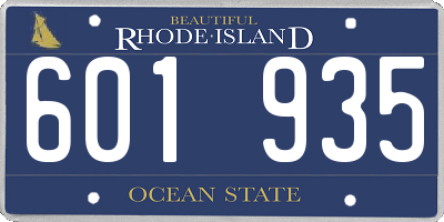 RI license plate 601935