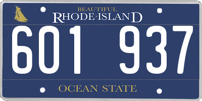 RI license plate 601937