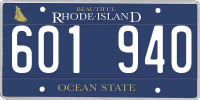 RI license plate 601940