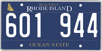 RI license plate 601944