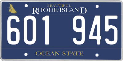 RI license plate 601945