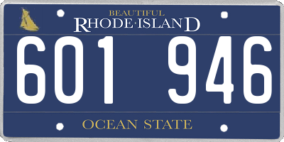 RI license plate 601946