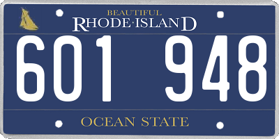 RI license plate 601948