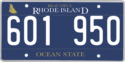 RI license plate 601950
