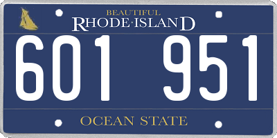 RI license plate 601951