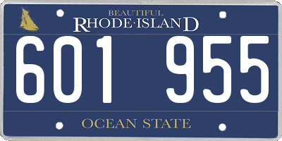 RI license plate 601955