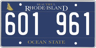 RI license plate 601961
