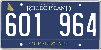 RI license plate 601964