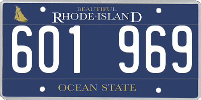 RI license plate 601969