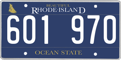 RI license plate 601970