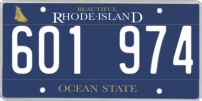 RI license plate 601974
