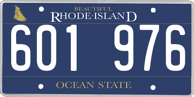 RI license plate 601976