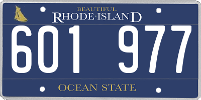 RI license plate 601977