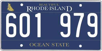 RI license plate 601979