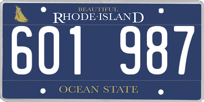 RI license plate 601987