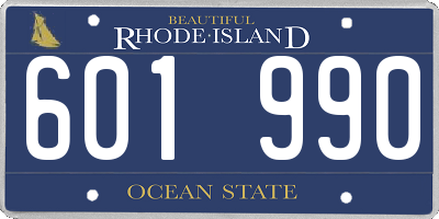 RI license plate 601990