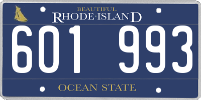 RI license plate 601993