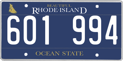 RI license plate 601994