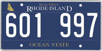 RI license plate 601997