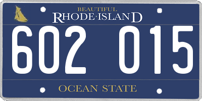 RI license plate 602015