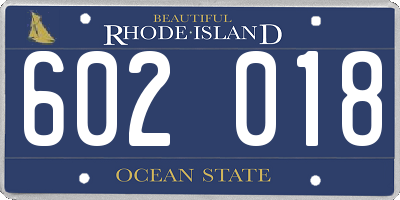 RI license plate 602018