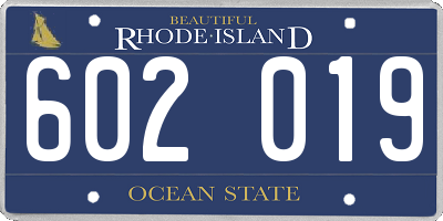 RI license plate 602019