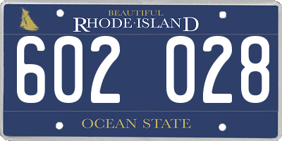 RI license plate 602028