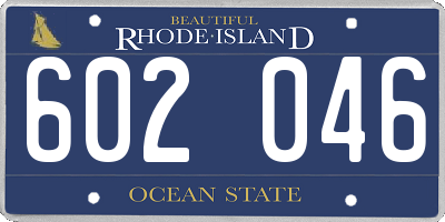 RI license plate 602046