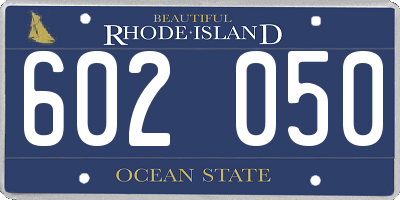 RI license plate 602050