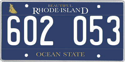 RI license plate 602053
