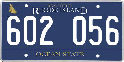 RI license plate 602056